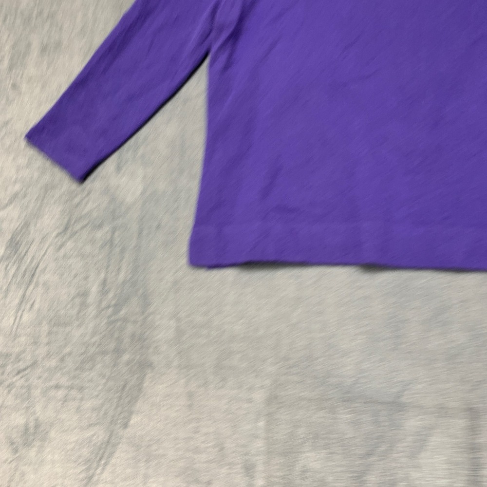Jones New York Sweater Womens Petite Large Purple Tight Knit Mock Neck Pullover - Picture 2 of 16